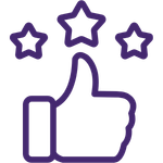 Pictogramme pour la satisfaction prospection